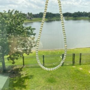 Opalescent Crystal Choker Necklace, Aura Effect, Neutral, Sparkly, Golden Aura